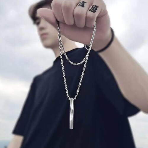2024rendy Simple Stainless Steel Chain Men Necklace Jewelry