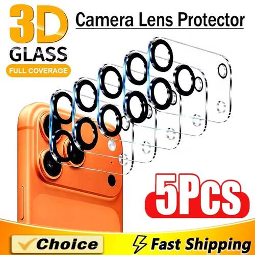 5Pcs Camera Lens Protector Glass For iPhone 15 14 13 12 11