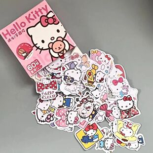 60PCS/Box Kawaii Anime Sanrio Stickers Hello Kitty Kuromi