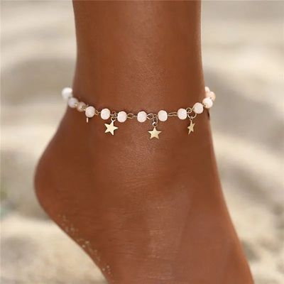Bohemian Gold Color Star Anklets For Woman Vintage Handmade