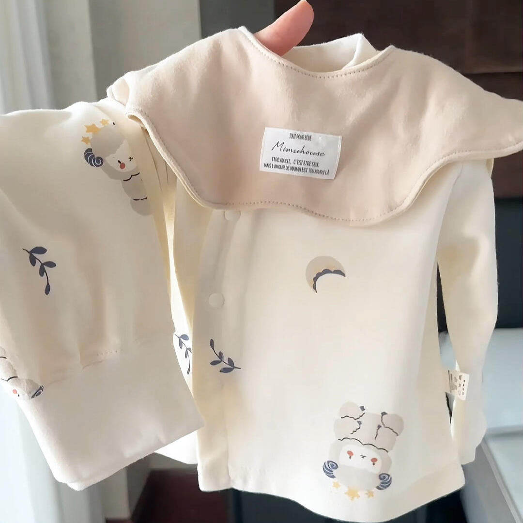 婴儿春秋A类纯棉内衣套装新生儿无骨分体秋衣秋裤高腰护肚打底衣,童装/婴儿装/亲子装,内衣套装,淘宝优惠券,粉丝福利购,淘宝优惠卷