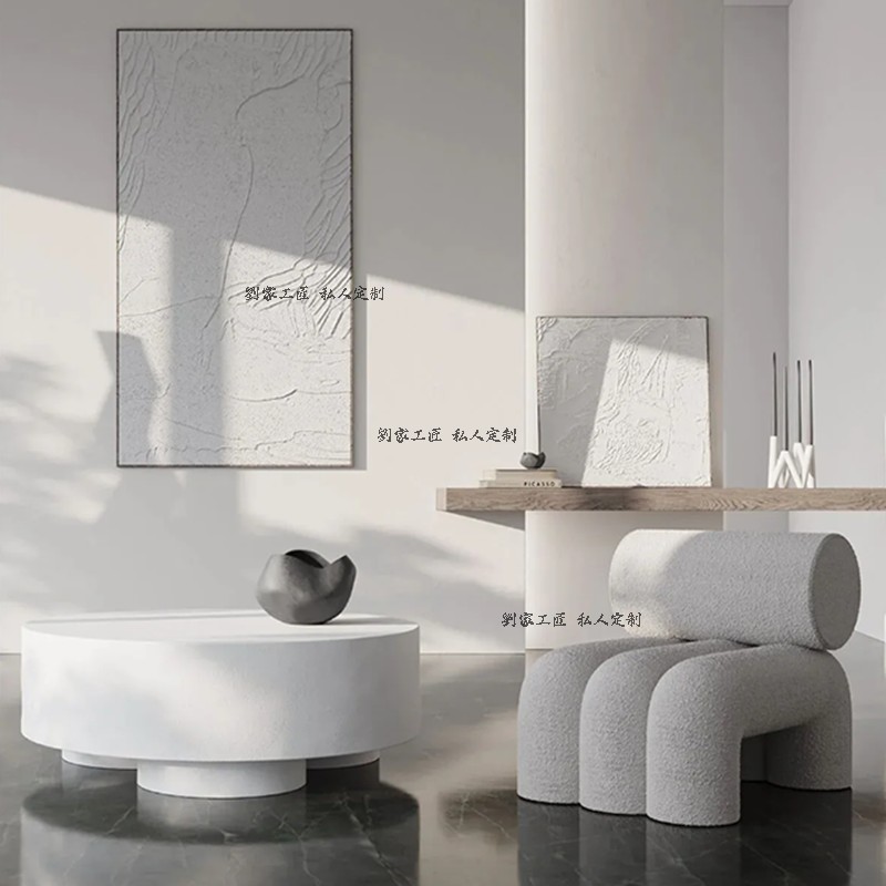 单人奶油风客厅卧室白色混搭沙发