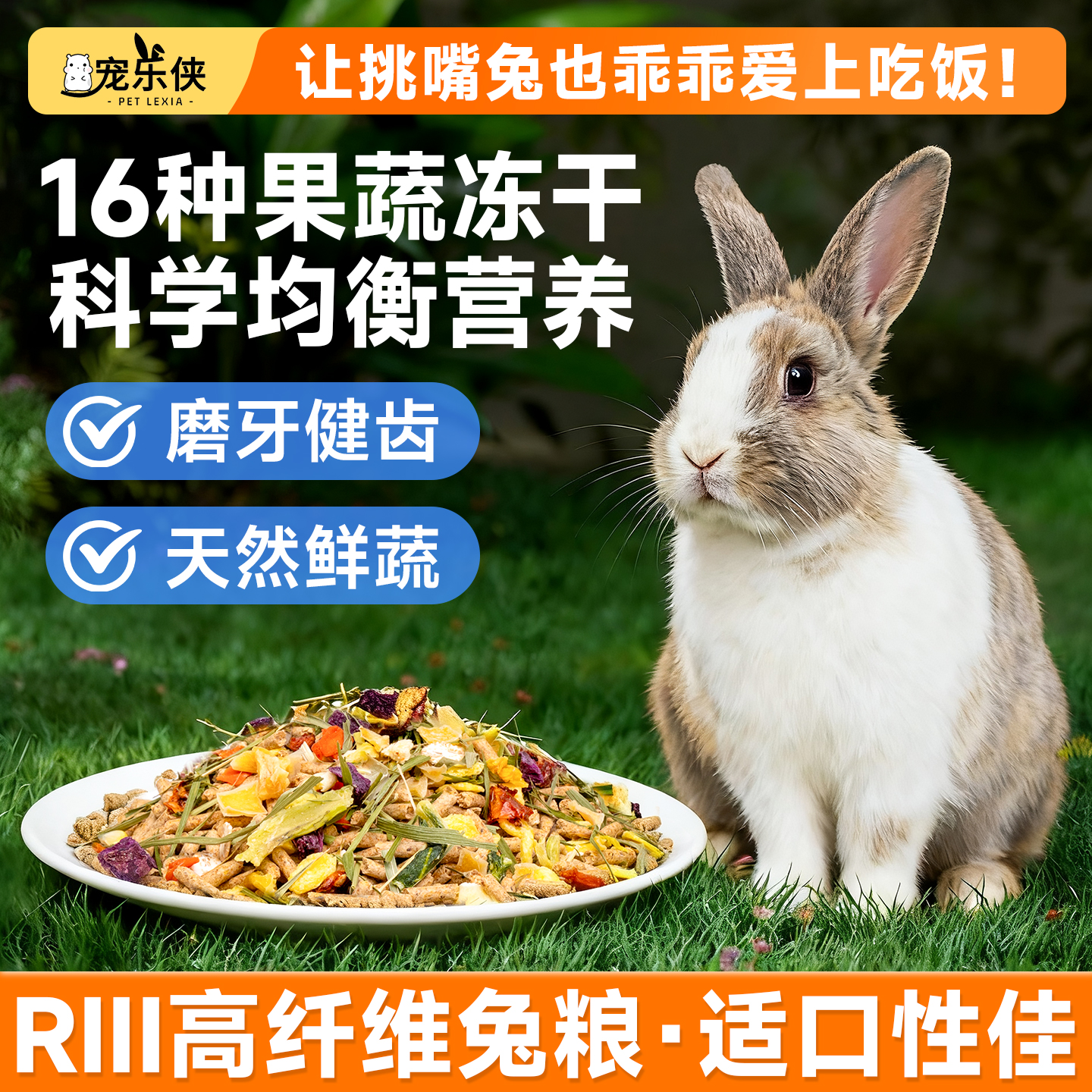 16种果蔬+牧草营养配方兔兔爱吃