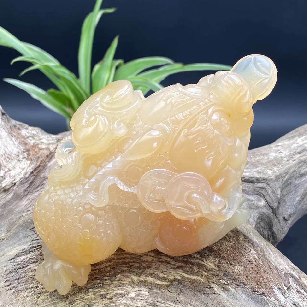 云南天然黄龙玉三足金蟾玄关客厅招财神器摆件玉石金蟾送领导高级