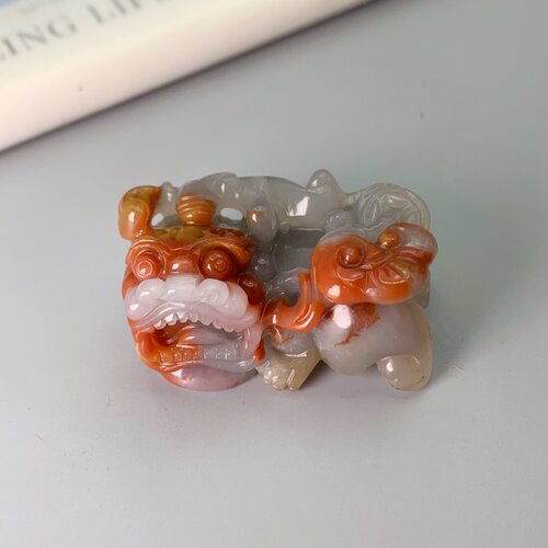 福禄寿黄龙玉精雕貔貅挂件