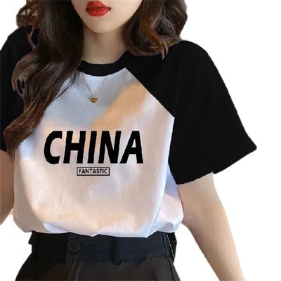 纯棉韩版宽松大码女装2026年新款夏装ins潮短袖黑色T恤女时尚上衣