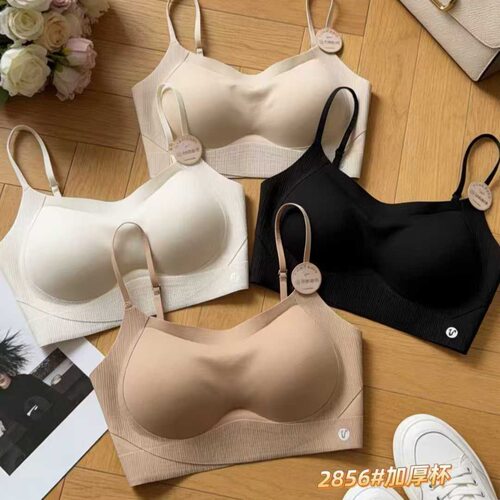 惠芝欣2856加厚手掌杯无痕美背内衣女聚拢防滑细肩带透气云感衣