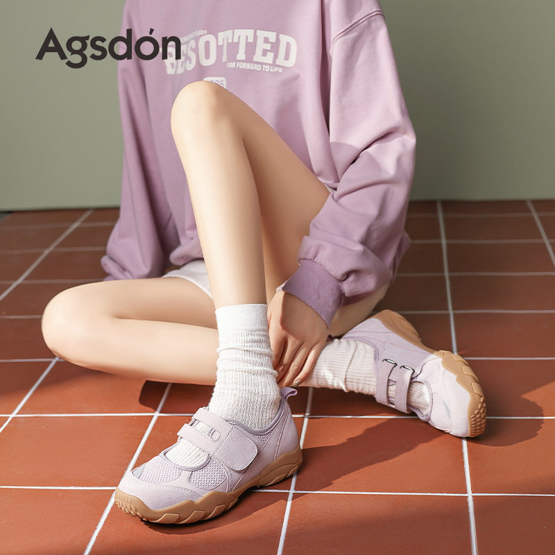 奥古狮登正品运动玛丽珍鞋女2026新款夏季厚底魔术贴德训鞋休闲阿,女鞋,德训鞋,淘宝优惠券,粉丝福利购,淘宝优惠卷