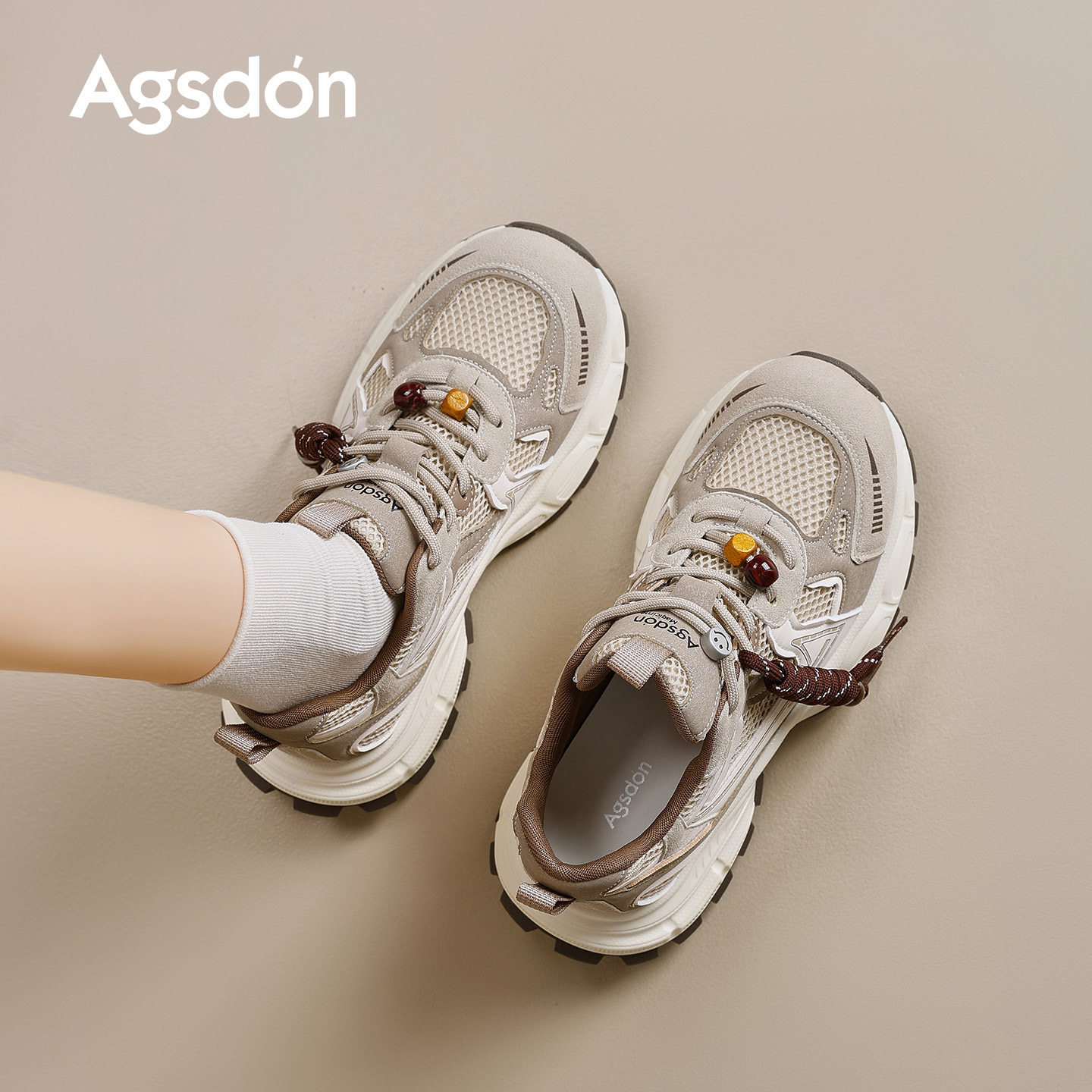 奥古狮登正品厚底老爹鞋女2025新款秋季轻便运动鞋小个子显高休闲,女鞋,老爹鞋,淘宝优惠券,粉丝福利购,淘宝优惠卷