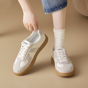 奥古狮登正品小白鞋女2025秋冬新款复古加绒运动休闲板鞋配裙子德