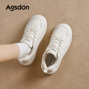 奥古狮登正品厚底小白鞋女2026新款春季小个子显高休闲运动鞋学生