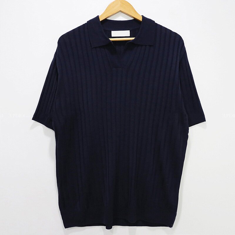 SUMMER KNIT SWEATER SLIM T-SHIRT MENS SOUTH KOREA DONGDAEMUN MENS DESIGN TOPS ALL-MATCH TRENDY BOTTOMING SHIRTS FOR MEN