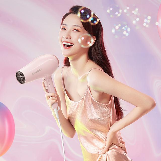 康夫电吹风机大功率大学生恒温速干小功率可折叠冷热风康夫吹风机