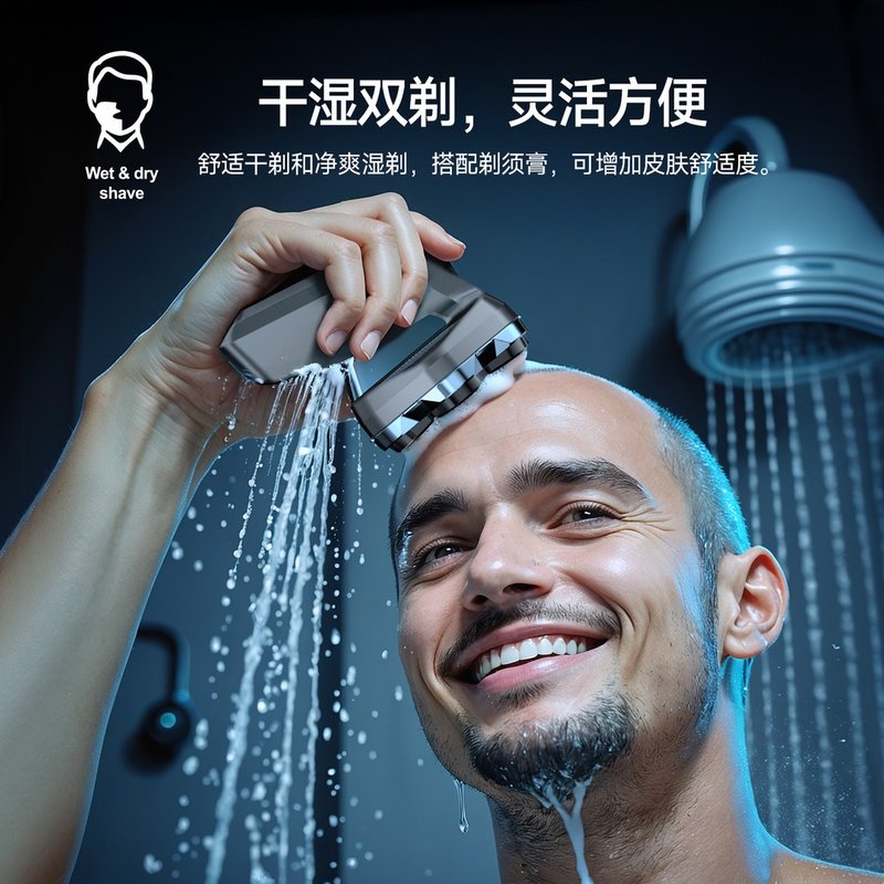 光头神器剃光头专用2025新款全身水洗刮胡刀剃头刀两用自助理发器