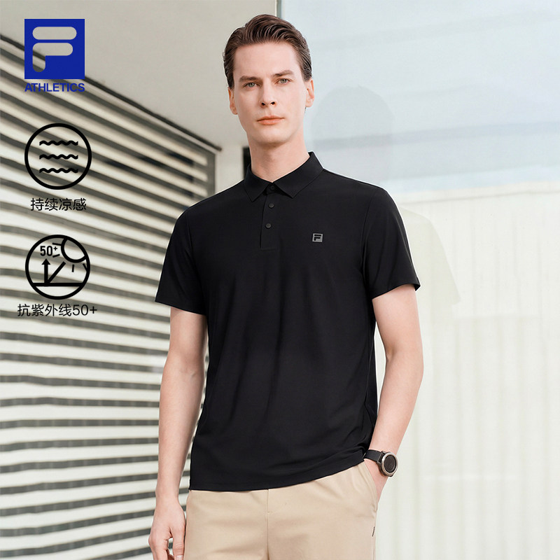 FILA 斐乐官方男子针织短袖POLO衫2026夏季新款健身运动