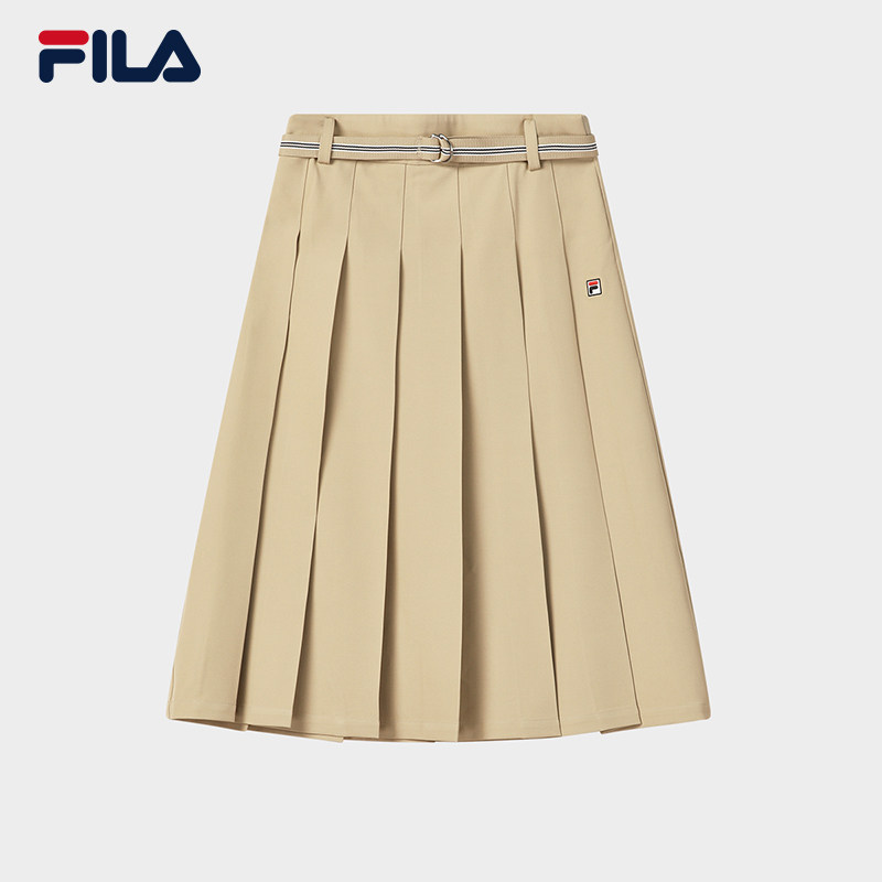 FILA 斐乐官方女士梭织裙2026春季新款休闲简约百褶裙及膝半身裙,运动服/休闲服装,运动半身裙,淘宝优惠券,粉丝福利购,淘宝优惠卷