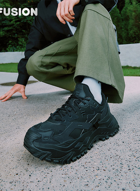 FILA FUSION斐乐潮牌男鞋BIANCO厚底潮鞋2025冬新款硬糖鞋老爹鞋