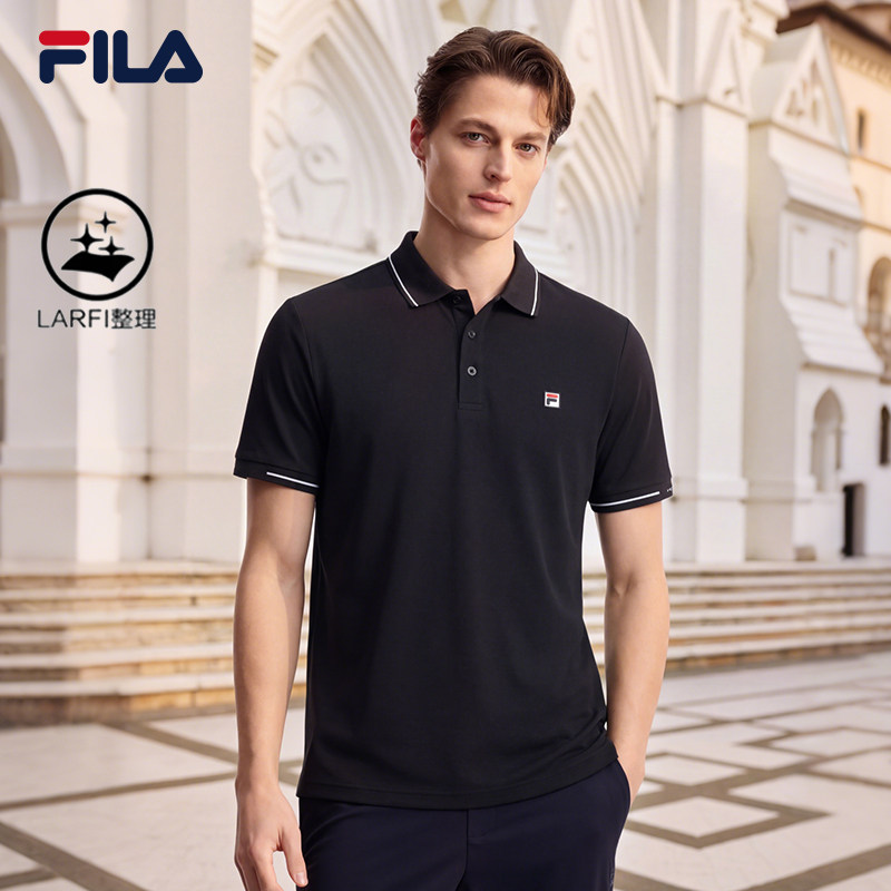 FILA 斐乐官方旗舰针织短袖POLO衫男夏季商务休闲基础运动上