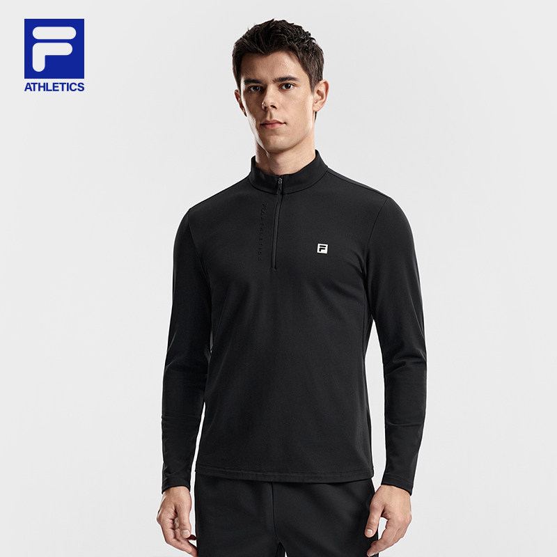 FILA 斐乐官方男子针织长袖上衣2026春季新款健身运动简约基础长T,运动服/休闲服装,运动T恤,淘宝优惠券,粉丝福利购,淘宝优惠卷