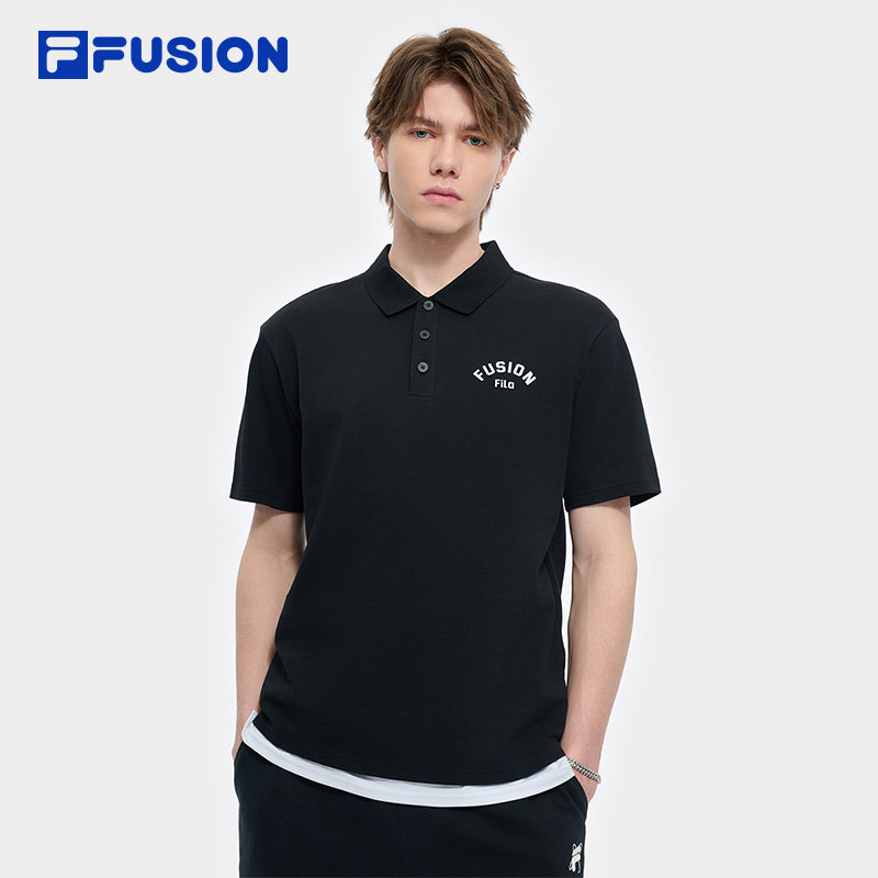 FILA FUSION斐乐潮牌男子针织短袖POLO衫2025夏新款休闲宽松上衣,运动服/休闲服装,运动POLO衫,淘宝优惠券,粉丝福利购,淘宝优惠卷