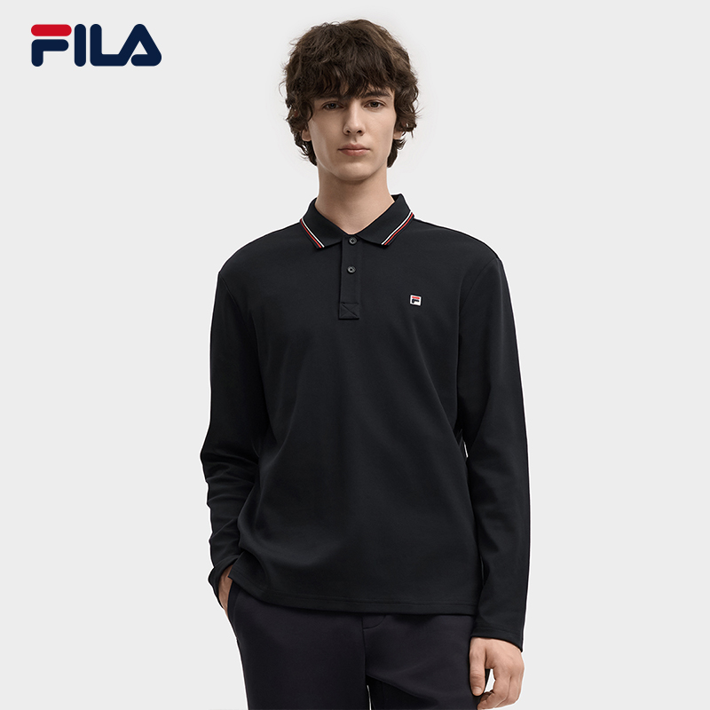 FILA斐乐男士针织长袖POLO衫