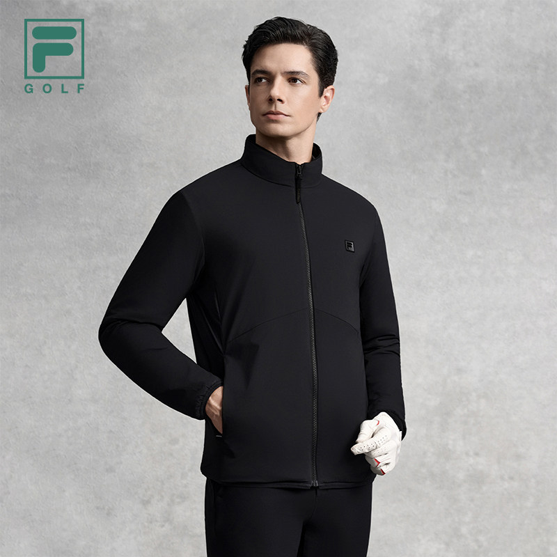 FILA 斐乐官方男装上衣2026冬季新款高尔夫运动夹克基础立领外套
