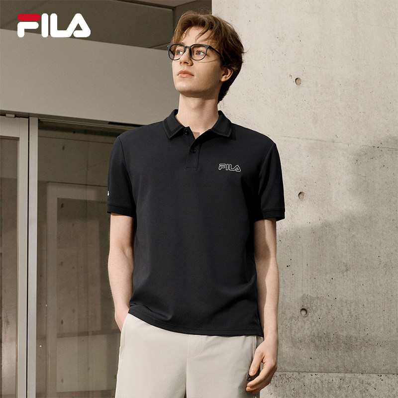 FILA 斐乐官方男子针织短袖POLO衫2026年夏季简约休闲基