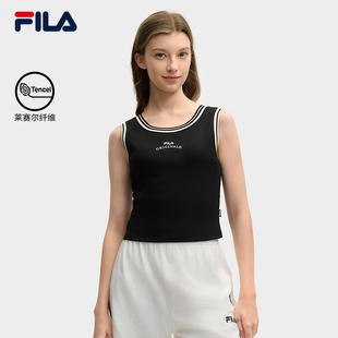 无袖 FILA 休闲简约修身 斐乐官方女子针织背心2025夏新款 上衣 时尚