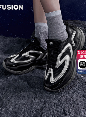 FILA FUSION斐乐潮牌女鞋BUZZARD未来潮鞋2025秋休闲鞋老爹鞋