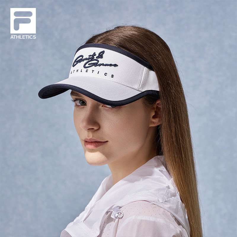 FILA 斐乐官方女新款空顶帽健身运动帽拼色遮阳帽时尚休闲防晒帽