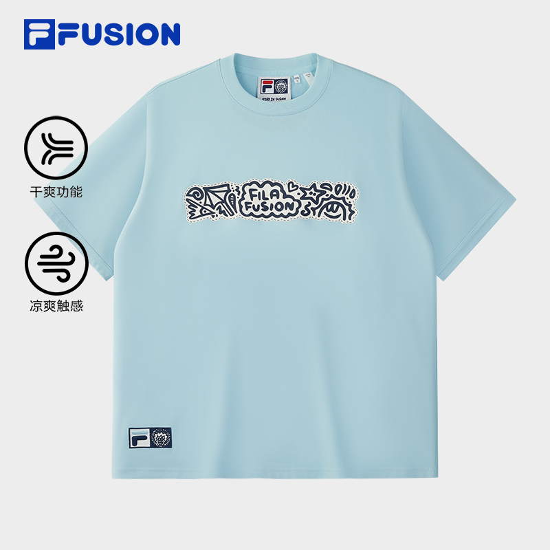 FILAFUSION斐乐中性针织短袖衫