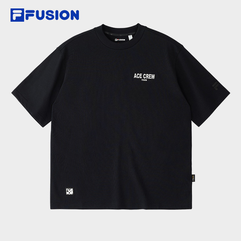 FILA FUSION斐乐潮牌男子针织短袖衫2024秋季新款时尚休闲宽松T恤,运动服/休闲服装,运动T恤,淘宝优惠券,粉丝福利购,淘宝优惠卷