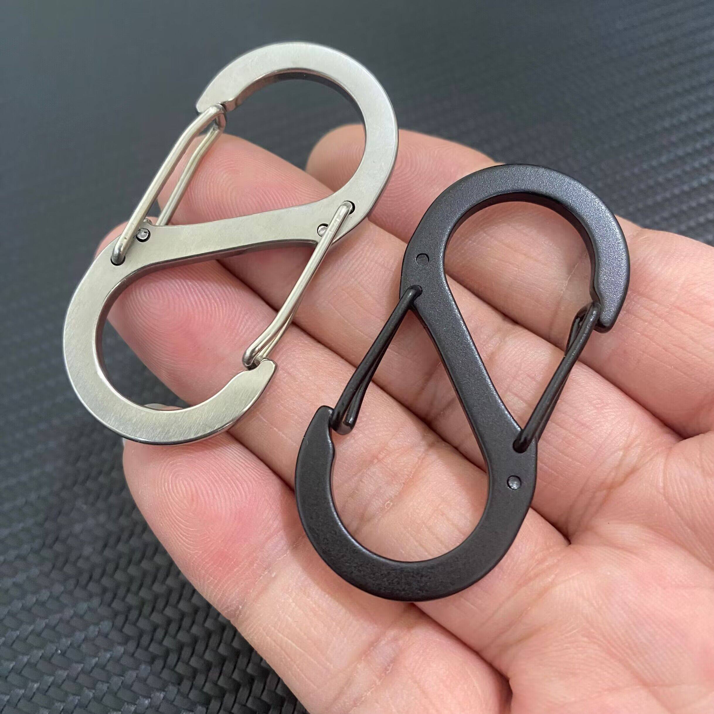 不锈钢8字扣挂钩弹簧S型8字型快挂扣钥匙扣户外多用途配件连接扣