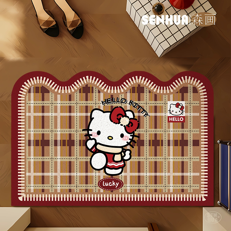 入户门地垫复古奶油风丝圈