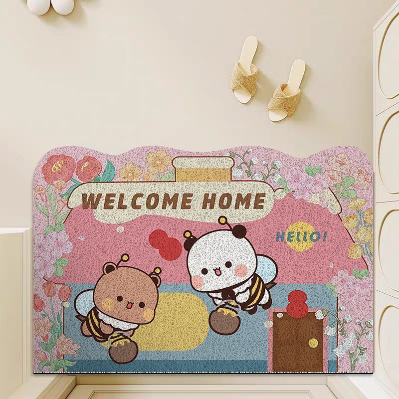 一二布布花园入户门丝圈地垫防滑室内客厅入户地垫ins风卡通可爱