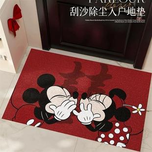 红色喜字结婚丝圈地垫入户门垫门口进门脚垫婚房布置入门喜庆地毯