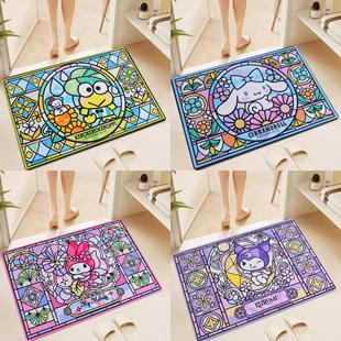 库洛米硅藻泥吸水地垫浴室门口速干防滑脚垫卫浴厕所三丽鸥地毯