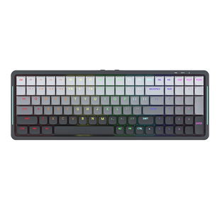 新贵SK01渐变雅灰超薄矮轴三模无线蓝牙机械键盘渐变透光电脑办公