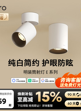 lipro 智能明装筒灯射灯led天花灯无主灯玄关灯过道灯极简洗墙灯