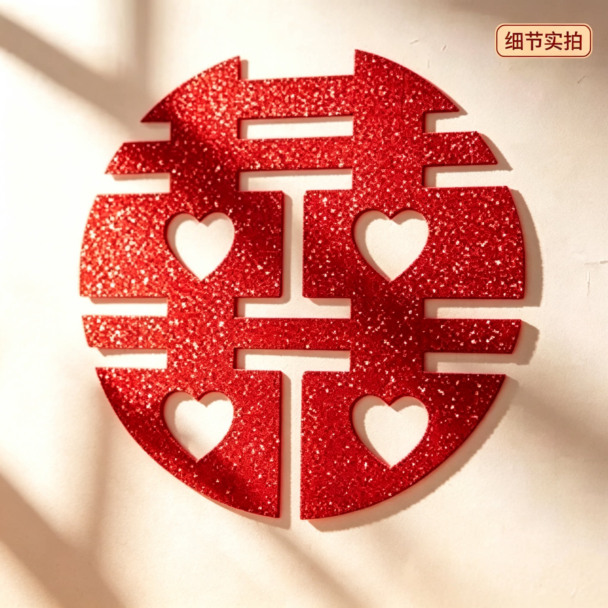 结婚囍字门贴玻璃窗贴婚房大门新房嫁娶婚庆家用布置小物件