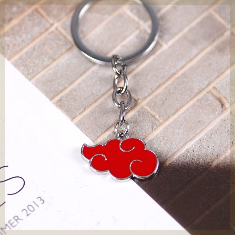 动漫火影忍者钥匙扣圈佐助挂件带土吊坠木叶鼬金属钥匙环礼物