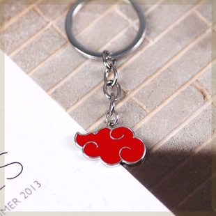 动漫火影忍者钥匙扣圈佐助挂件带土吊坠木叶鼬金属钥匙环礼物