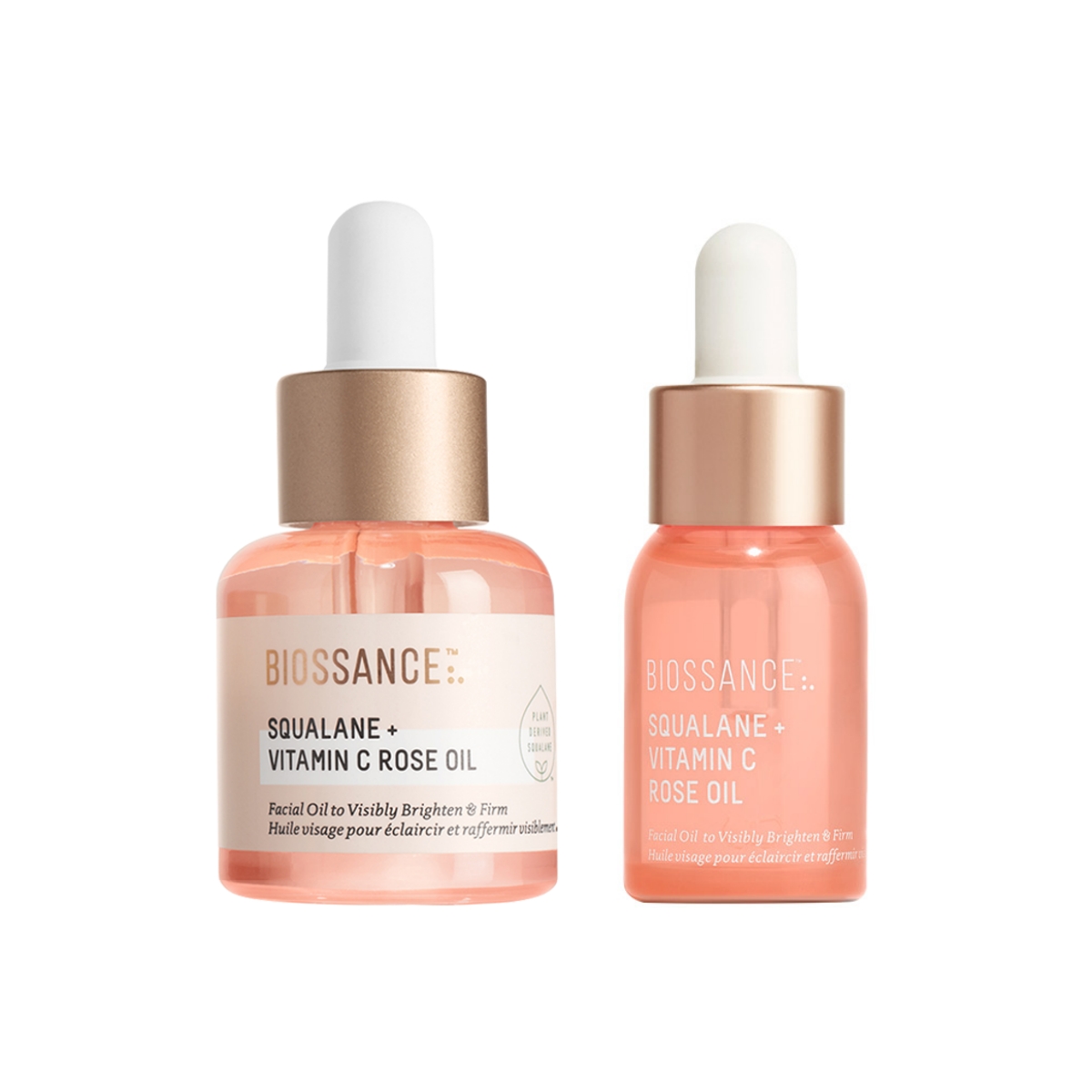 品牌保税直发Biossance玫瑰油15ml+12ml角鲨烷VC精华油维C粉晶油