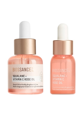 品牌保税直发Biossance玫瑰油15ml+12ml角鲨烷VC精华油维C粉晶油