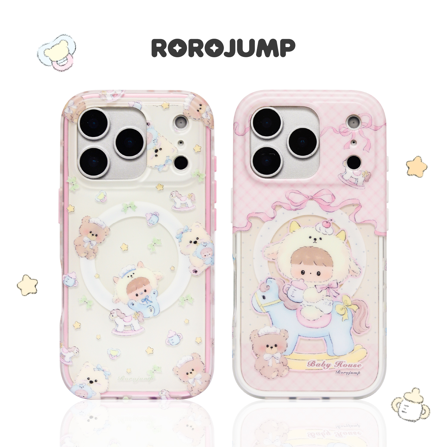 肉肉酱宝宝玩具屋适用iPhone17promax磁吸手机壳原创新款苹果16Pro磨砂IMD工艺二合一边框15PM防摔卡通保护套