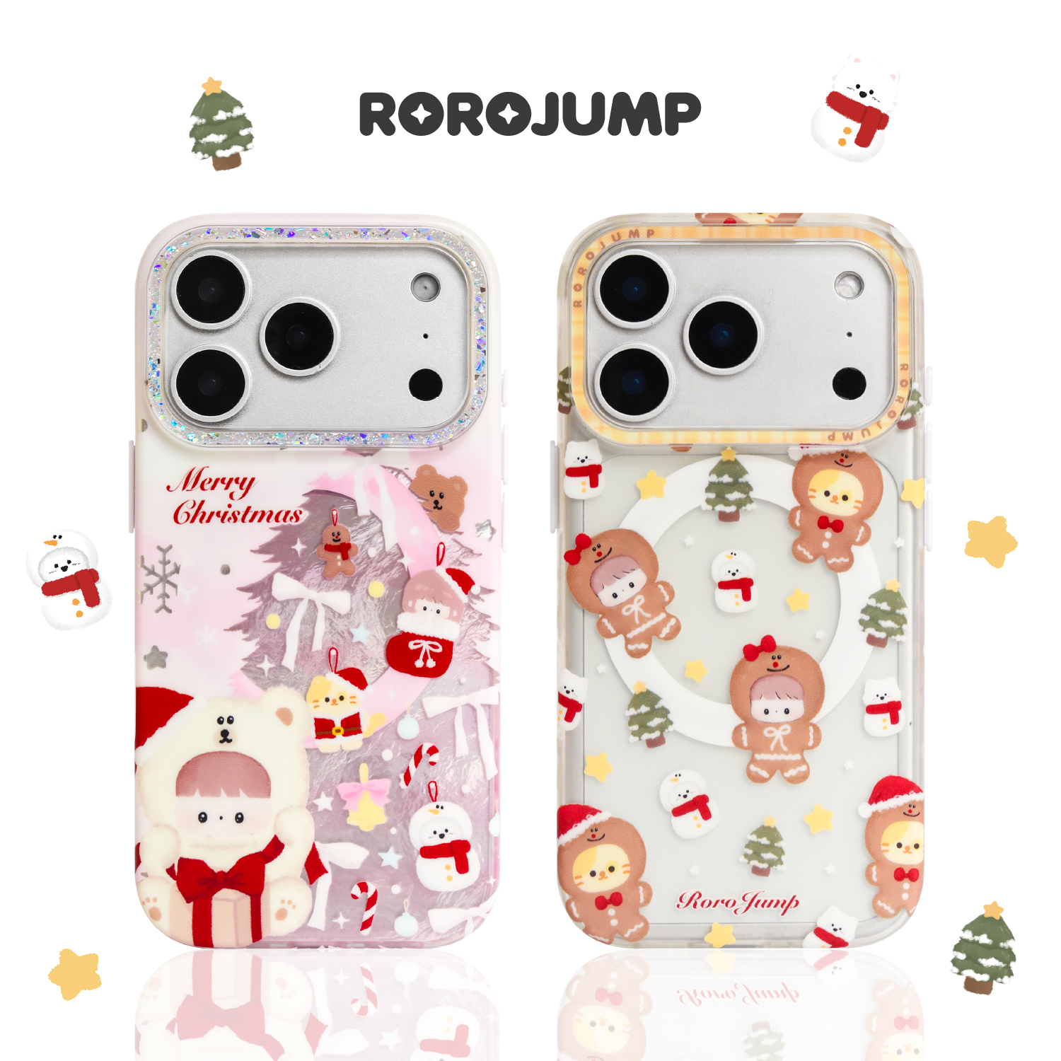 肉肉酱梦幻圣诞适用iphone17promax磁吸手机壳原创新款苹果16pro可爱卡通原创TPU磨砂imd全包耐磨电镀华为