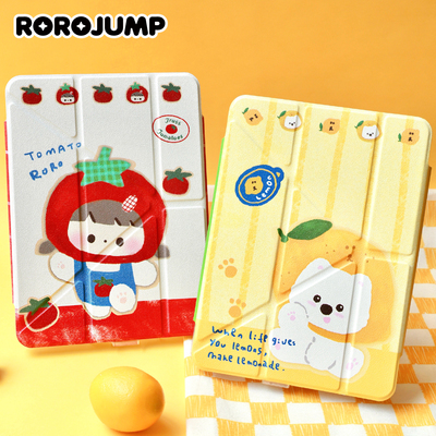 肉肉酱水果家族系列可分离磁吸适用2025新款ipadPro/air6保护套mini7/8/9代苹果13英寸平板壳720°旋转带笔槽
