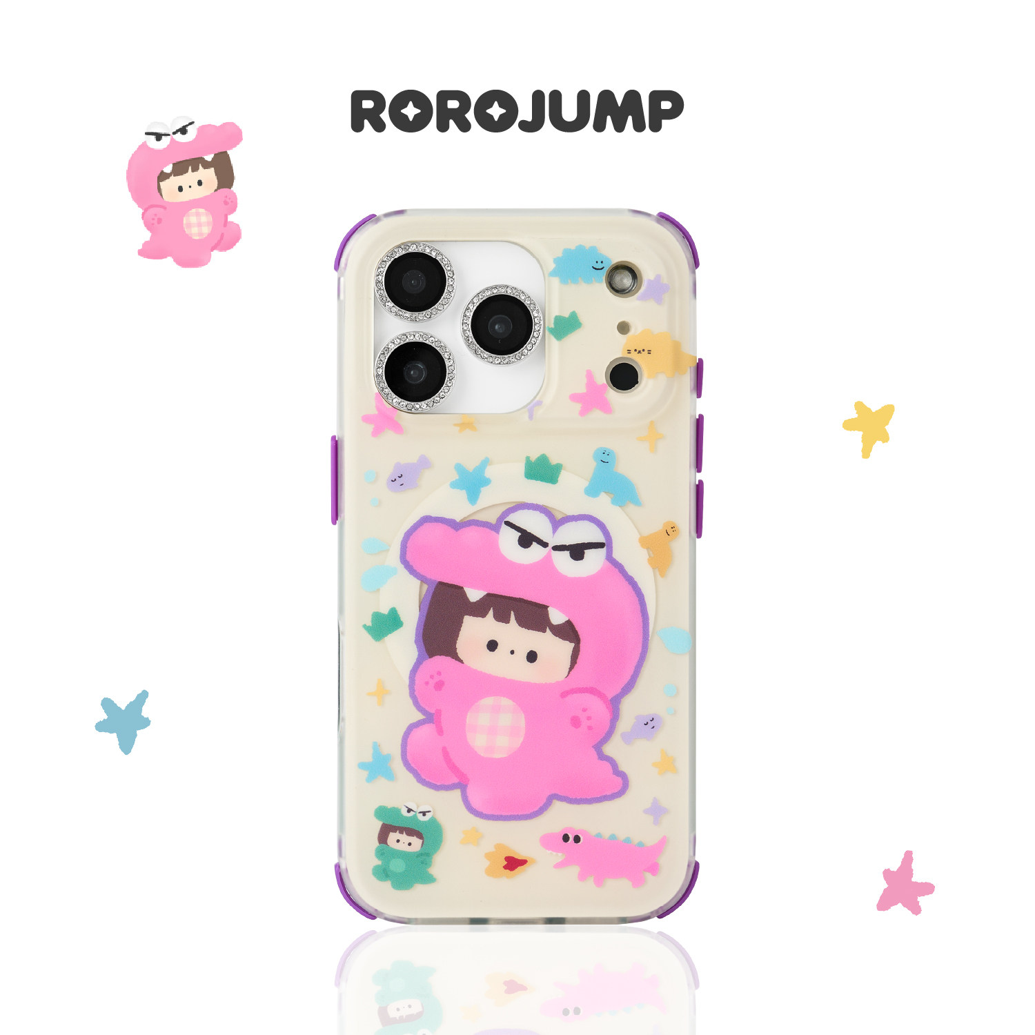 肉肉酱恐龙乐园磁吸壳适用17promax苹果手机壳iphone16新款15姐妹14全包四角防摔保护套斜跨伸缩长挂绳夏季13,3C数码配件,手机保护套/壳,淘宝优惠券,粉丝福利购,淘宝优惠卷