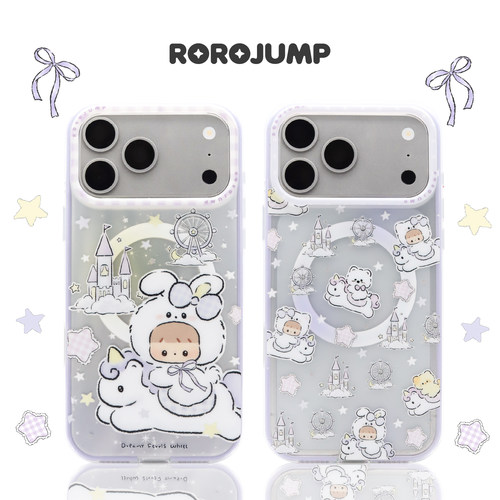 肉肉酱独角兽摩天轮适用iPhone17promax磁吸手机壳原创新款防摔苹果16保护套磨砂薄款二合一15卡通可爱14pro