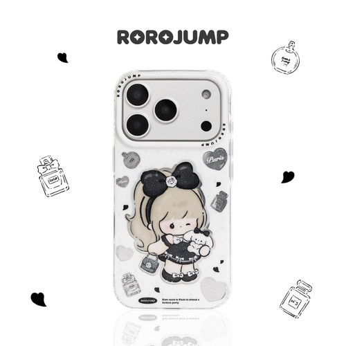 肉肉酱白色香水适用iphone17promax磁吸手机壳苹果16pro原创新款15防摔亮面imd工艺底层镜面14pm姐妹款保护套